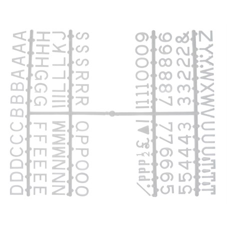 ½ inch Letter Set - PK6 White